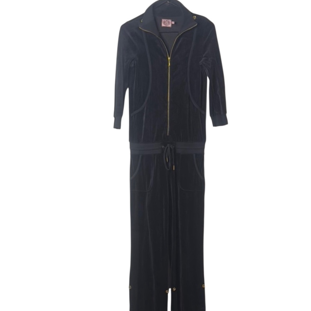 Juicy Couture Black Velour Jumpsuit
